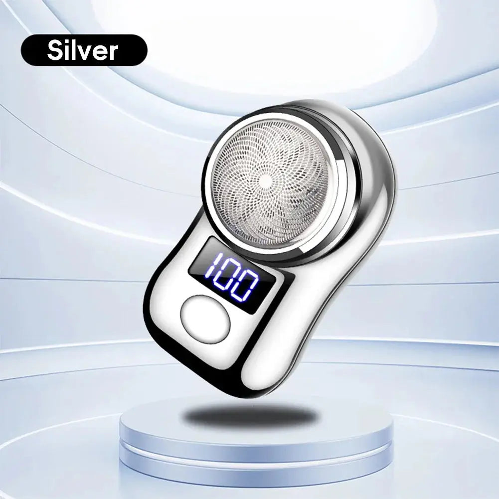 Men Shaving Tool Usb Rechargeable Portable Electric Shaver with Led Battery Display for Men Waterproof Mini Travel Rotary Razor upscaleclicks