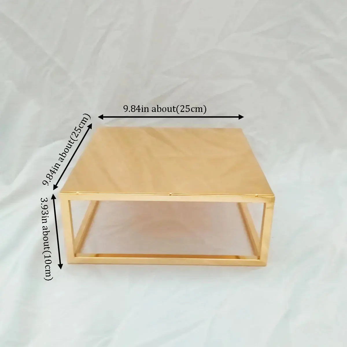 Metal Round and Square Floating Cake Stand Gold Cake Separator Wedding Cake Tier Birthday Party Cupcake Display Stand Decor upscaleclicks