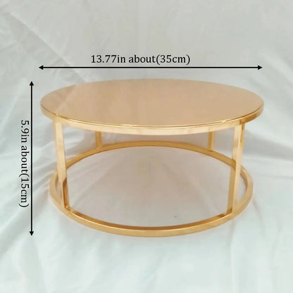 Metal Round and Square Floating Cake Stand Gold Cake Separator Wedding Cake Tier Birthday Party Cupcake Display Stand Decor upscaleclicks