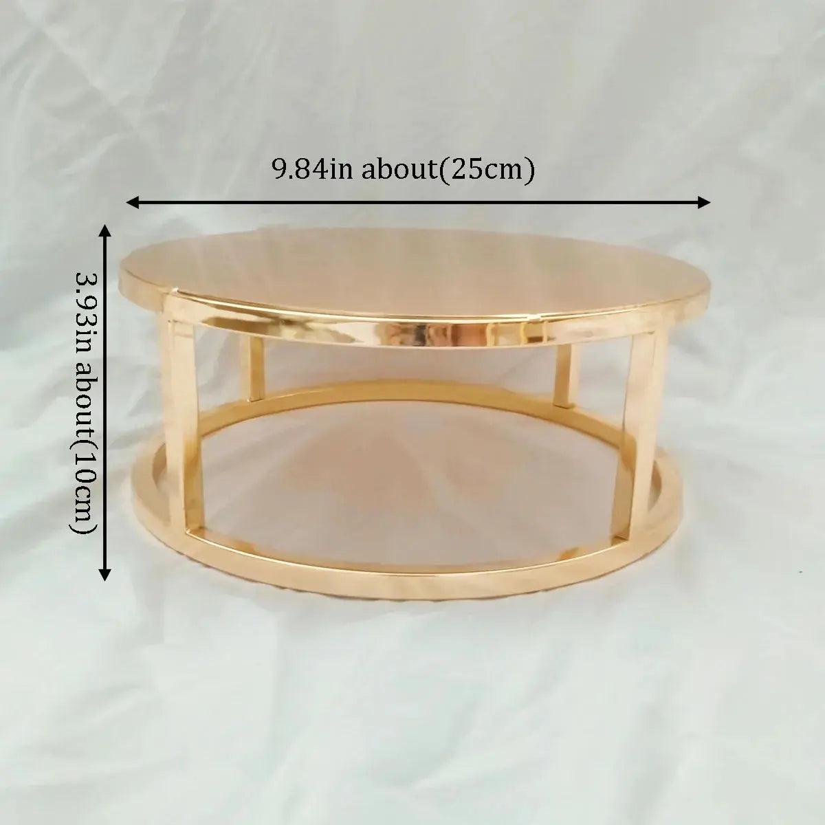 Metal Round and Square Floating Cake Stand Gold Cake Separator Wedding Cake Tier Birthday Party Cupcake Display Stand Decor upscaleclicks