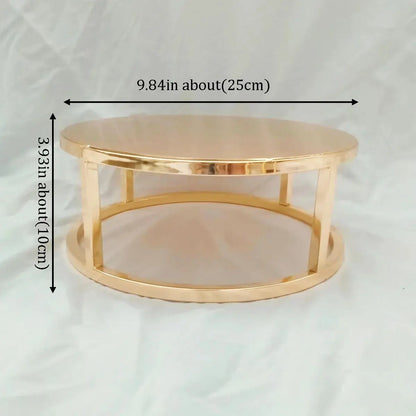 Metal Round and Square Floating Cake Stand Gold Cake Separator Wedding Cake Tier Birthday Party Cupcake Display Stand Decor upscaleclicks