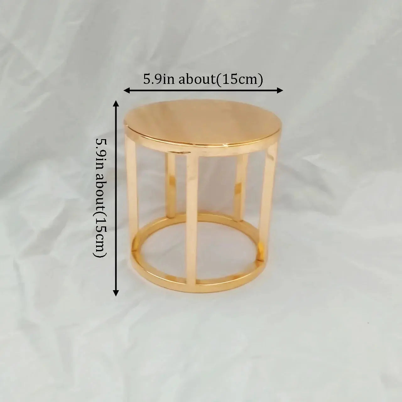 Metal Round and Square Floating Cake Stand Gold Cake Separator Wedding Cake Tier Birthday Party Cupcake Display Stand Decor upscaleclicks