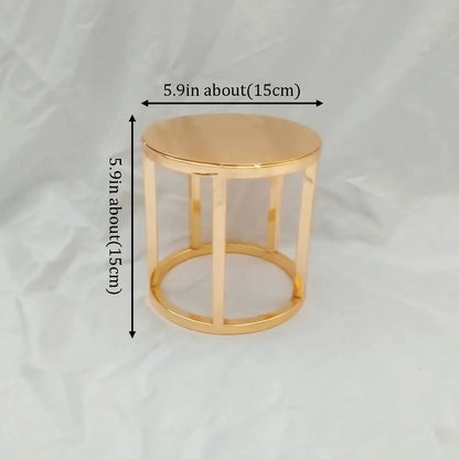 Metal Round and Square Floating Cake Stand Gold Cake Separator Wedding Cake Tier Birthday Party Cupcake Display Stand Decor upscaleclicks