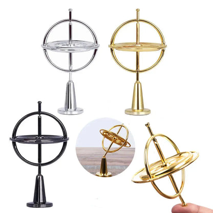 Metal Self-balancing Finger Gyroscope Anti-gravity Colorful Metal Gyro Adults Kids Decompression Stress Relief Spinning Toy upscaleclicks