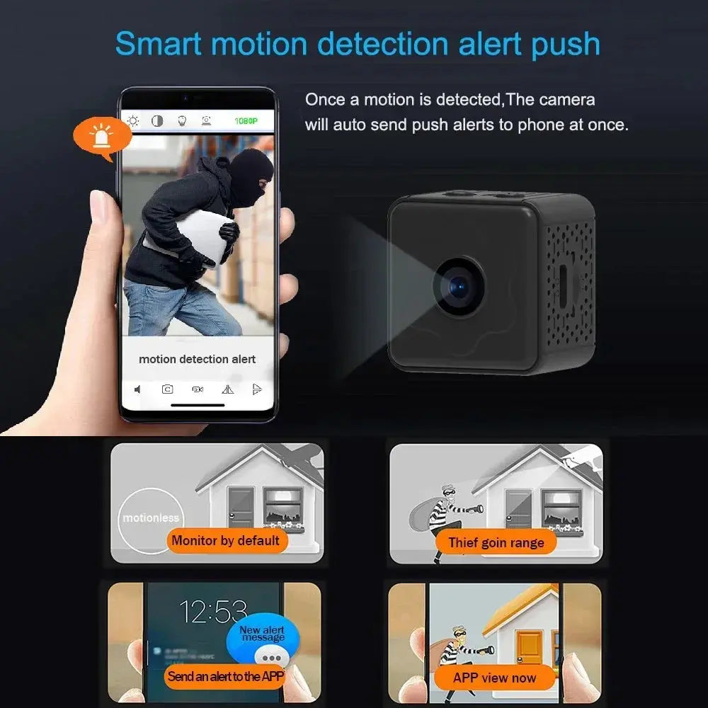 Mini Camera Wireless WiFi Remote Monitor Camera Tiny Home IP Camera No Need To Plug in Super-long Battery Life upscaleclicks