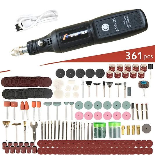 Mini Electric Drill USB Wireless Mini Handheld Drill Rotary Tool Woodworking Engraving Pen Dremel Tools for Jewelry Metal Glass upscaleclicks