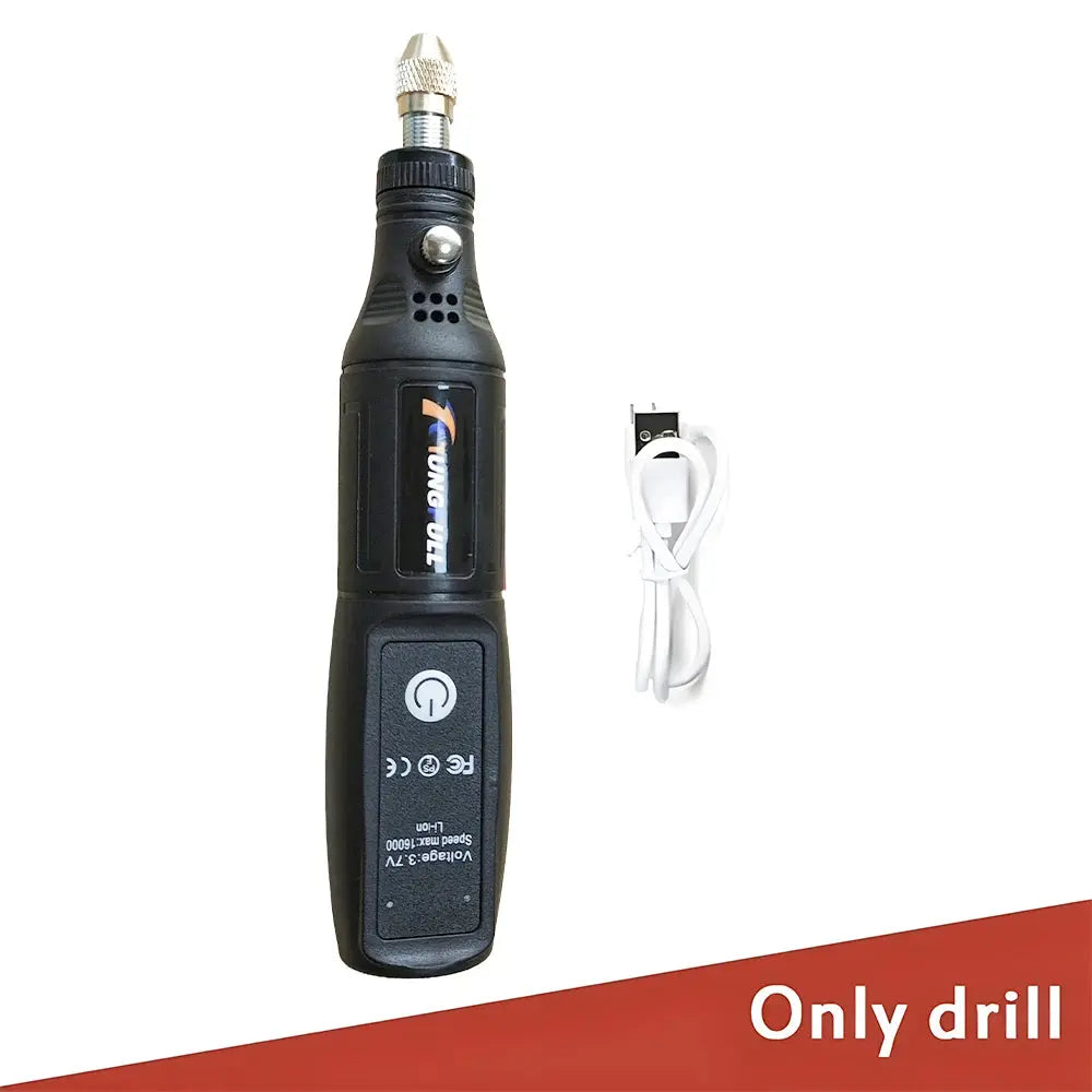 Mini Electric Drill USB Wireless Mini Handheld Drill Rotary Tool Woodworking Engraving Pen Dremel Tools for Jewelry Metal Glass upscaleclicks