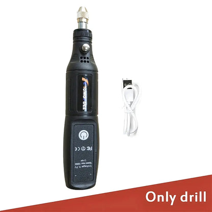Mini Electric Drill USB Wireless Mini Handheld Drill Rotary Tool Woodworking Engraving Pen Dremel Tools for Jewelry Metal Glass upscaleclicks