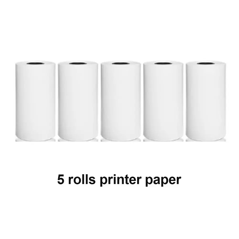 Mini Printer, Inkless Sticker Maker, Free Cut Small Pocket Printer, Portable Thermal Printer for Photo Journal Notes Memo