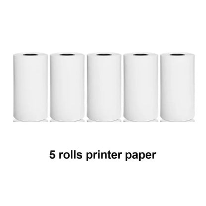 Mini Printer, Inkless Sticker Maker, Free Cut Small Pocket Printer, Portable Thermal Printer for Photo Journal Notes Memo