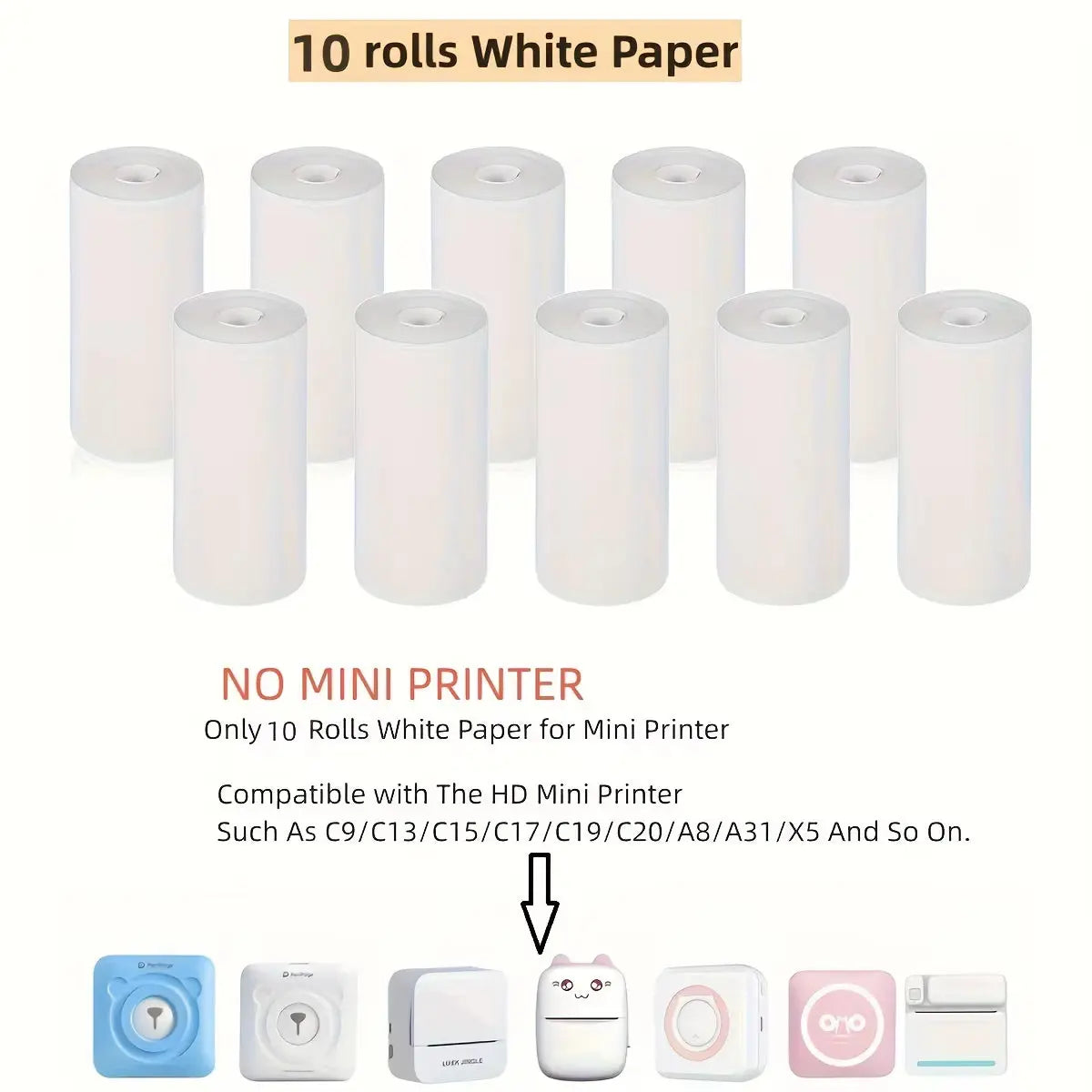 Mini Printer, Inkless Sticker Maker, Free Cut Small Pocket Printer, Portable Thermal Printer for Photo Journal Notes Memo