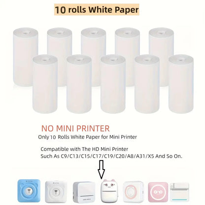 Mini Printer, Inkless Sticker Maker, Free Cut Small Pocket Printer, Portable Thermal Printer for Photo Journal Notes Memo