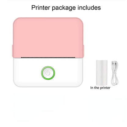 Mini Printer, Inkless Sticker Maker, Free Cut Small Pocket Printer, Portable Thermal Printer for Photo Journal Notes Memo