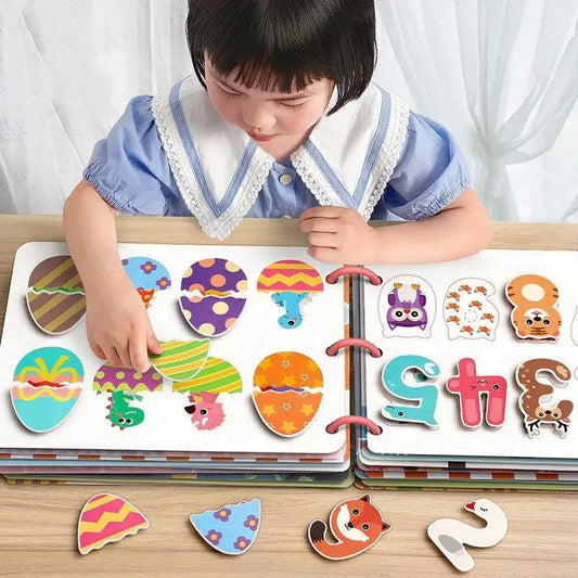 Montessori Baby Busy Book My First Quiet Book Paste Early Learning Education Toy Children Matching Game Toys for Kids 1 2 3 Year upscaleclicks