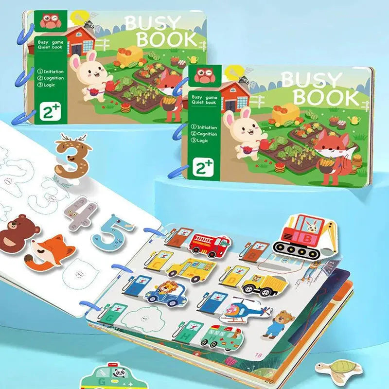 Montessori Baby Busy Book My First Quiet Book Paste Early Learning Education Toy Children Matching Game Toys for Kids 1 2 3 Year upscaleclicks