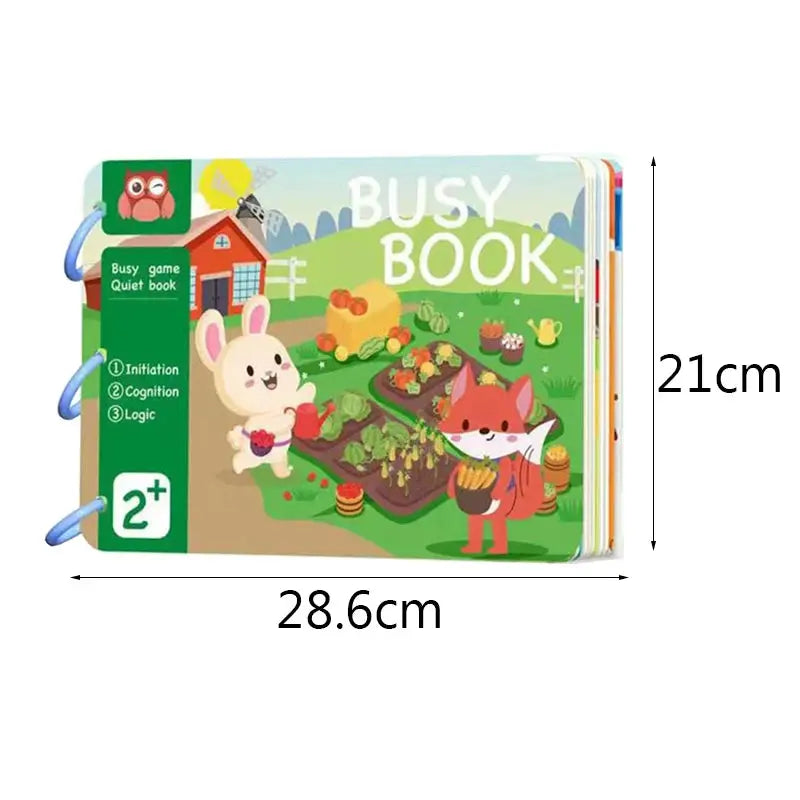 Montessori Baby Busy Book My First Quiet Book Paste Early Learning Education Toy Children Matching Game Toys for Kids 1 2 3 Year upscaleclicks