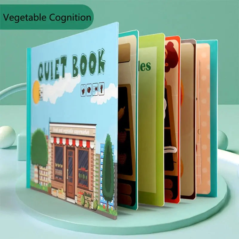 Montessori Baby Busy Book My First Quiet Book Paste Early Learning Education Toy Children Matching Game Toys for Kids 1 2 3 Year upscaleclicks