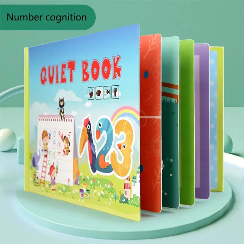 Montessori Baby Busy Book My First Quiet Book Paste Early Learning Education Toy Children Matching Game Toys for Kids 1 2 3 Year upscaleclicks
