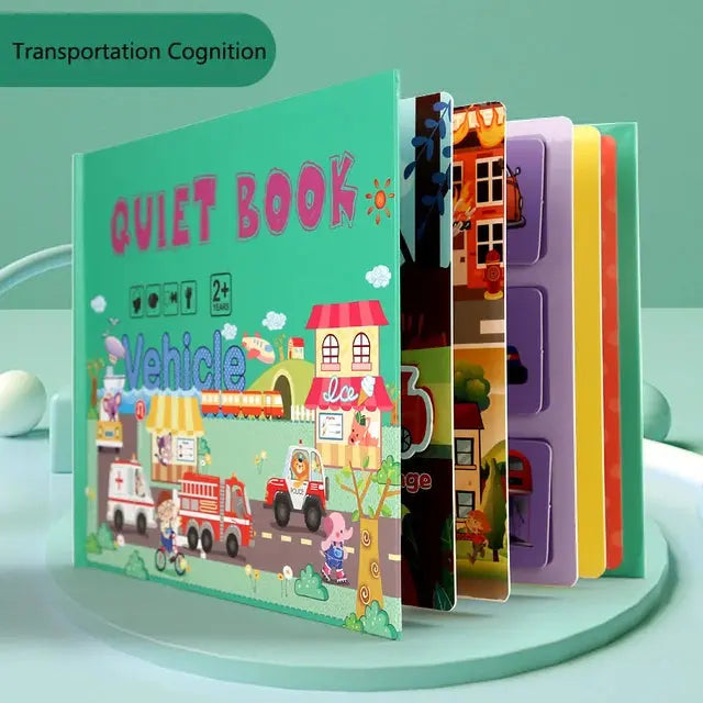 Montessori Baby Busy Book My First Quiet Book Paste Early Learning Education Toy Children Matching Game Toys for Kids 1 2 3 Year upscaleclicks