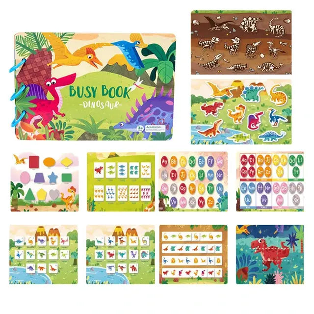 Montessori Baby Busy Book My First Quiet Book Paste Early Learning Education Toy Children Matching Game Toys for Kids 1 2 3 Year upscaleclicks