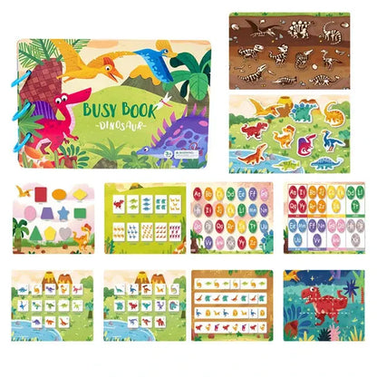 Montessori Baby Busy Book My First Quiet Book Paste Early Learning Education Toy Children Matching Game Toys for Kids 1 2 3 Year upscaleclicks