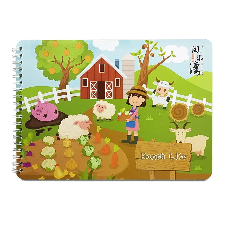 Montessori Baby Busy Book My First Quiet Book Paste Early Learning Education Toy Children Matching Game Toys for Kids 1 2 3 Year upscaleclicks