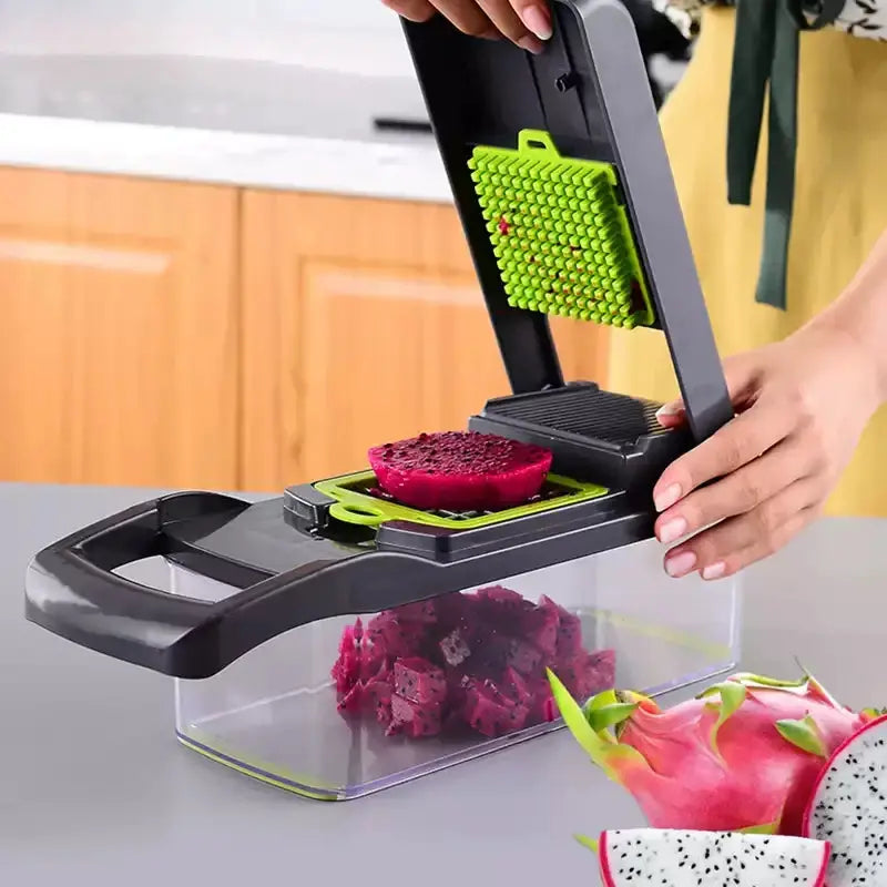 Multifunctional vegetable chopper 14/16 in one chopper handle food grate chopper kitchen vegetable slicer dicing machine cutting upscaleclicks