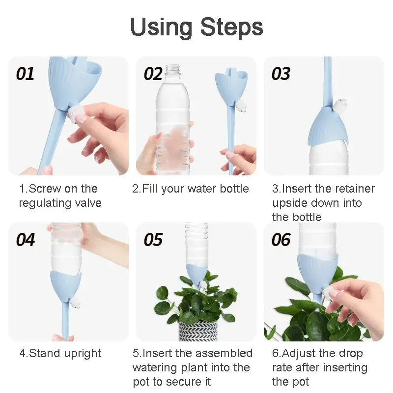 New Flower Watering Device Dripper Automatic Watering Adjustable Flow Rate Watering Flower Irrigator Water Seepage Device upscaleclicks