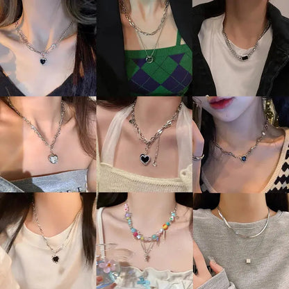 New luxury zircon necklace heart shaped tassel pearl necklace designer high end necklace birthday necklace upscaleclicks