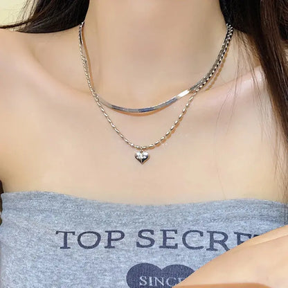 New luxury zircon necklace heart shaped tassel pearl necklace designer high end necklace birthday necklace upscaleclicks