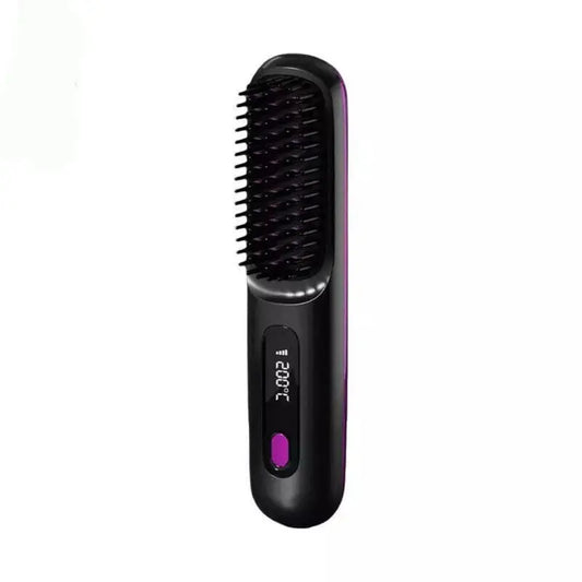 Numoya Portable Straightener Brush-Gobrush PRO, Rechargeable Mini Straightener