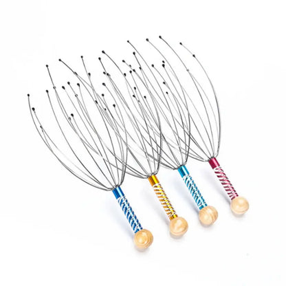 Octopus Head Massager Scalp Massager Relaxation Relief Body Massager Remove Muscle Tension Tiredness Metal Head Relax Massager upscaleclicks