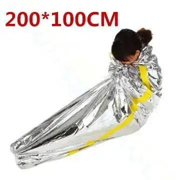 Outdoor Life Emergency Sleeping Bag Thermal Keep Warm Waterproof Mylar First Aid Emergency Blanke Camping Survival Gear upscaleclicks