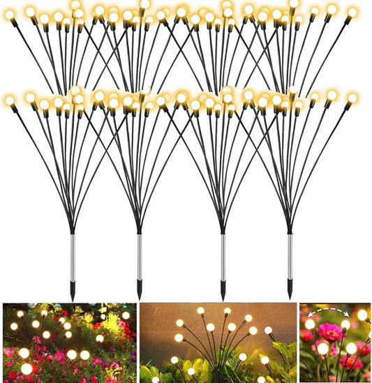 Outdoor Lights Solar Lawn Lamp Garden Lamp LED Wind-driven Firefly Ground Plug Lamp for Garden Lawn Landscape Holiday Light upscaleclicks