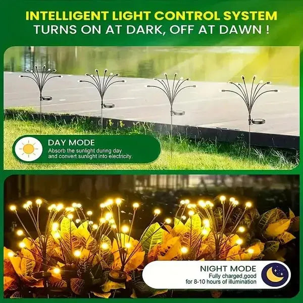 Outdoor Lights Solar Lawn Lamp Garden Lamp LED Wind-driven Firefly Ground Plug Lamp for Garden Lawn Landscape Holiday Light upscaleclicks