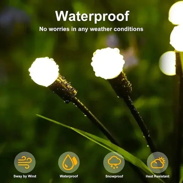 Outdoor Lights Solar Lawn Lamp Garden Lamp LED Wind-driven Firefly Ground Plug Lamp for Garden Lawn Landscape Holiday Light upscaleclicks
