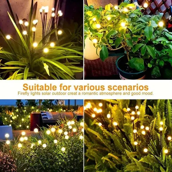 Outdoor Lights Solar Lawn Lamp Garden Lamp LED Wind-driven Firefly Ground Plug Lamp for Garden Lawn Landscape Holiday Light upscaleclicks