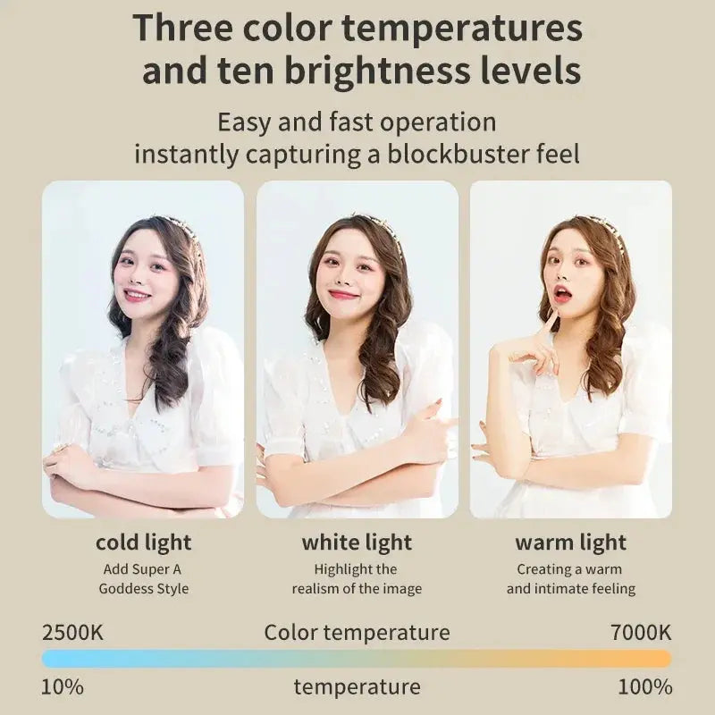 Phone Selfie Light 2700K-6500K Portbal Pocket Make UP Fill Light with Rechargable Battery Clip Rig Photo Lamp for Beauty Ring upscaleclicks