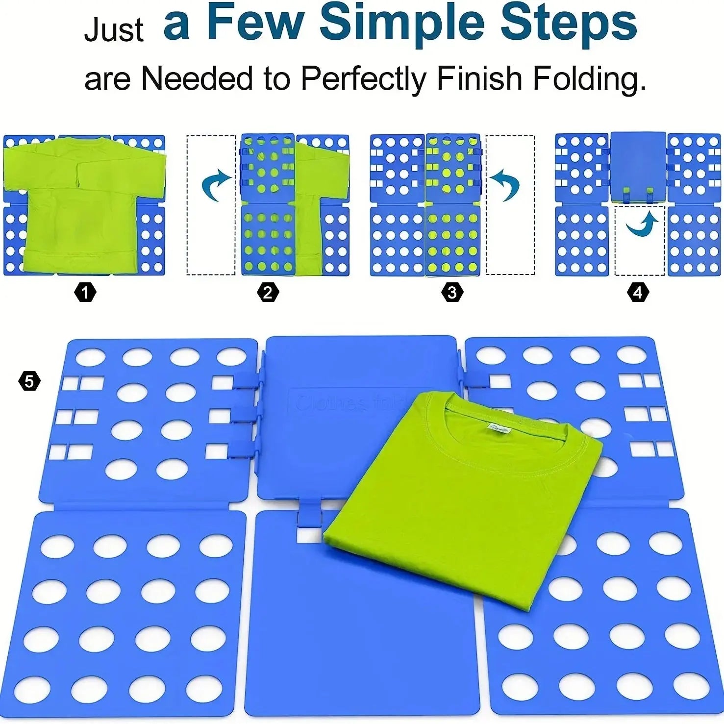 Plastic Clothes Folding Board Easy and Fast Kids Laundry Folder Shirt Folding Board Home Storage Tool for Kid Children Adults upscaleclicks