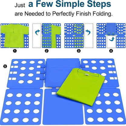 Plastic Clothes Folding Board Easy and Fast Kids Laundry Folder Shirt Folding Board Home Storage Tool for Kid Children Adults upscaleclicks