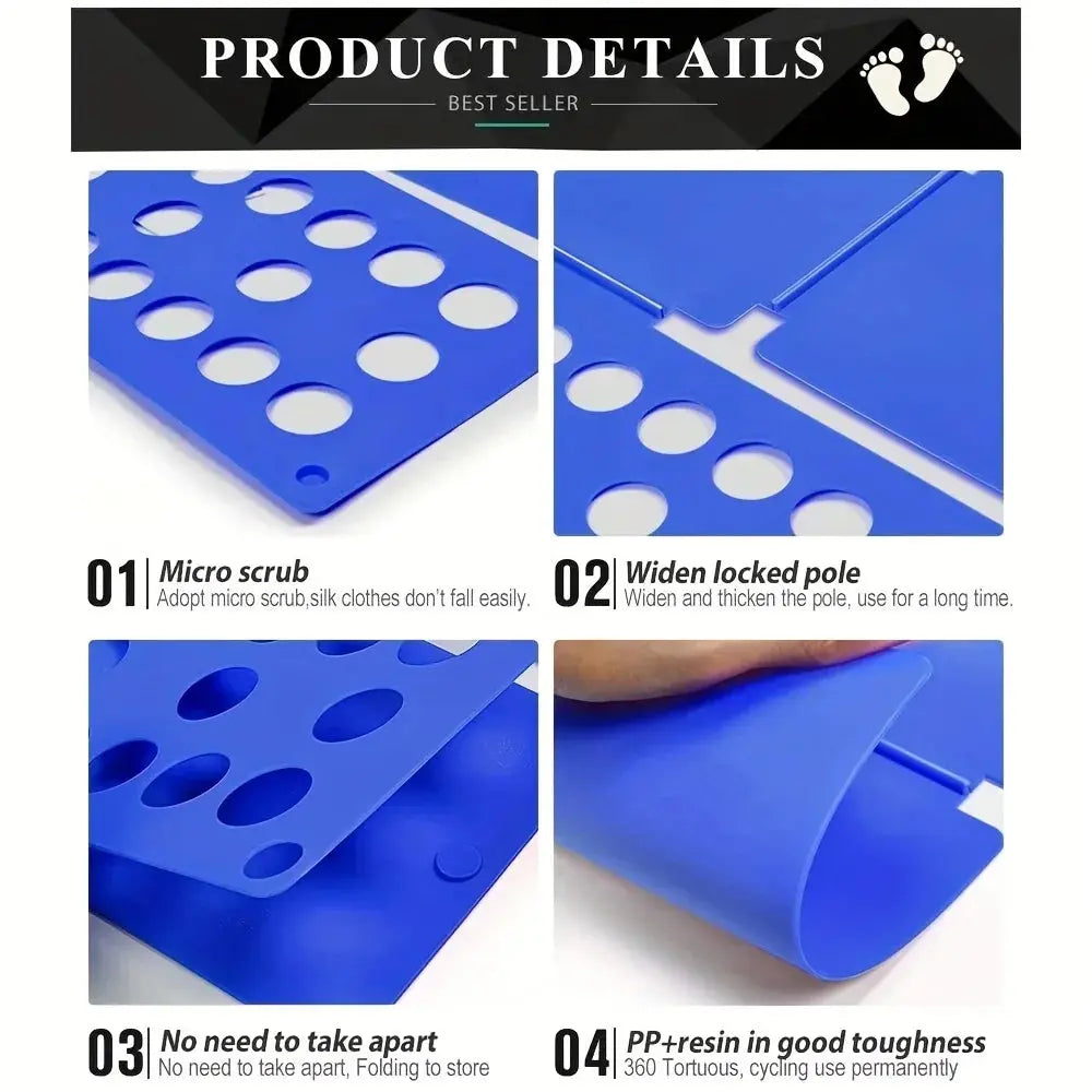 Plastic Clothes Folding Board Easy and Fast Kids Laundry Folder Shirt Folding Board Home Storage Tool for Kid Children Adults upscaleclicks