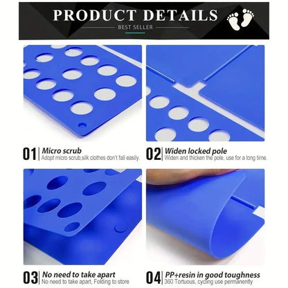 Plastic Clothes Folding Board Easy and Fast Kids Laundry Folder Shirt Folding Board Home Storage Tool for Kid Children Adults upscaleclicks
