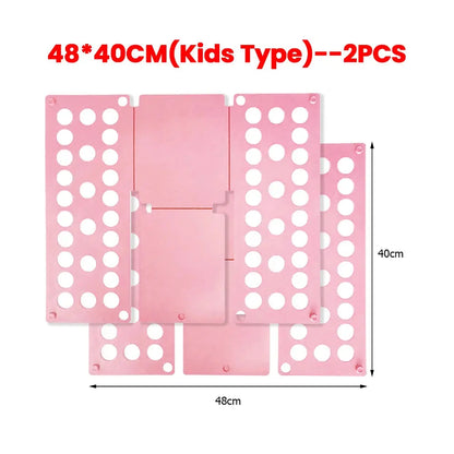 Plastic Clothes Folding Board Easy and Fast Kids Laundry Folder Shirt Folding Board Home Storage Tool for Kid Children Adults upscaleclicks