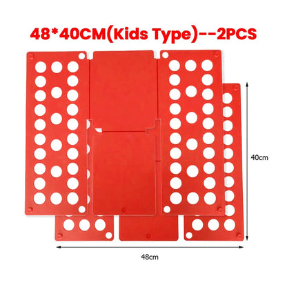 Plastic Clothes Folding Board Easy and Fast Kids Laundry Folder Shirt Folding Board Home Storage Tool for Kid Children Adults upscaleclicks