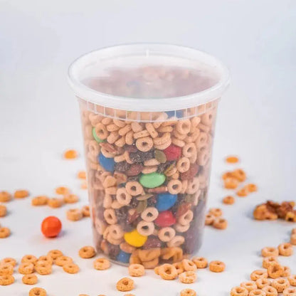Plastic Deli Food Storage Containers with Airtight Lids 8oz-32oz Freezer Storage Containers Meal Prep Containers BPA Free 24pcs upscaleclicks