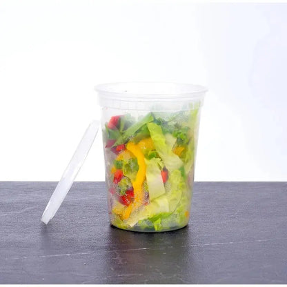 Plastic Deli Food Storage Containers with Airtight Lids 8oz-32oz Freezer Storage Containers Meal Prep Containers BPA Free 24pcs upscaleclicks