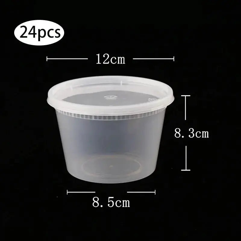 Plastic Deli Food Storage Containers with Airtight Lids 8oz-32oz Freezer Storage Containers Meal Prep Containers BPA Free 24pcs upscaleclicks