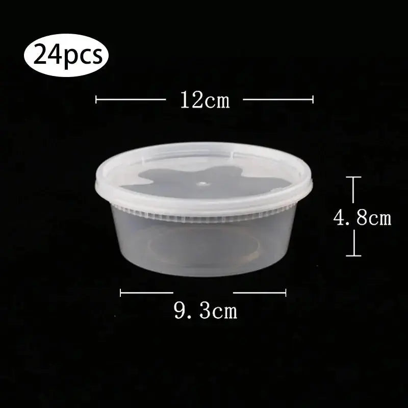 Plastic Deli Food Storage Containers with Airtight Lids 8oz-32oz Freezer Storage Containers Meal Prep Containers BPA Free 24pcs upscaleclicks