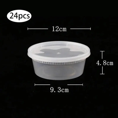 Plastic Deli Food Storage Containers with Airtight Lids 8oz-32oz Freezer Storage Containers Meal Prep Containers BPA Free 24pcs upscaleclicks