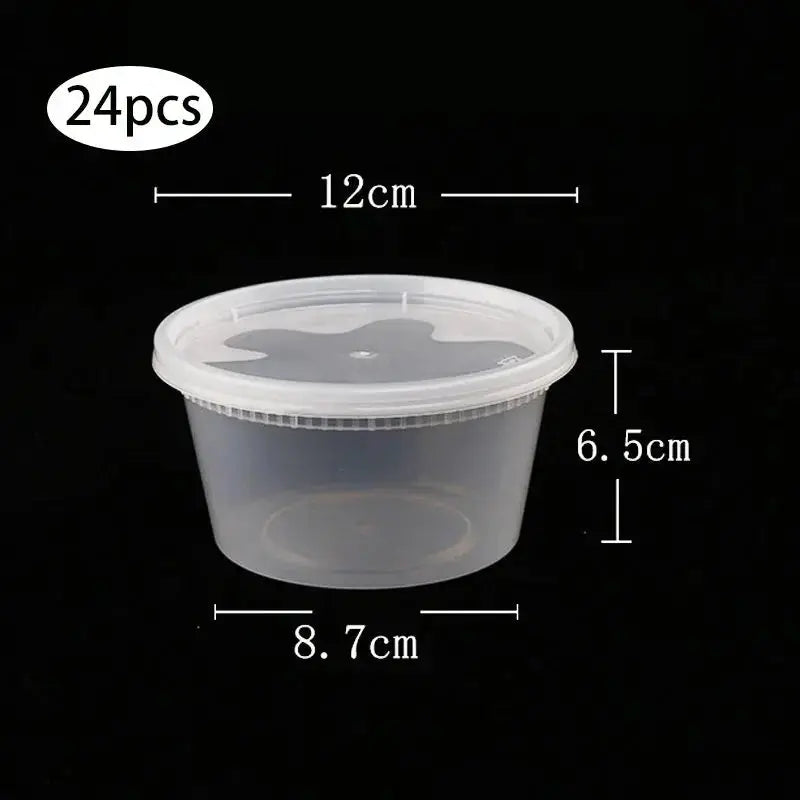 Plastic Deli Food Storage Containers with Airtight Lids 8oz-32oz Freezer Storage Containers Meal Prep Containers BPA Free 24pcs upscaleclicks